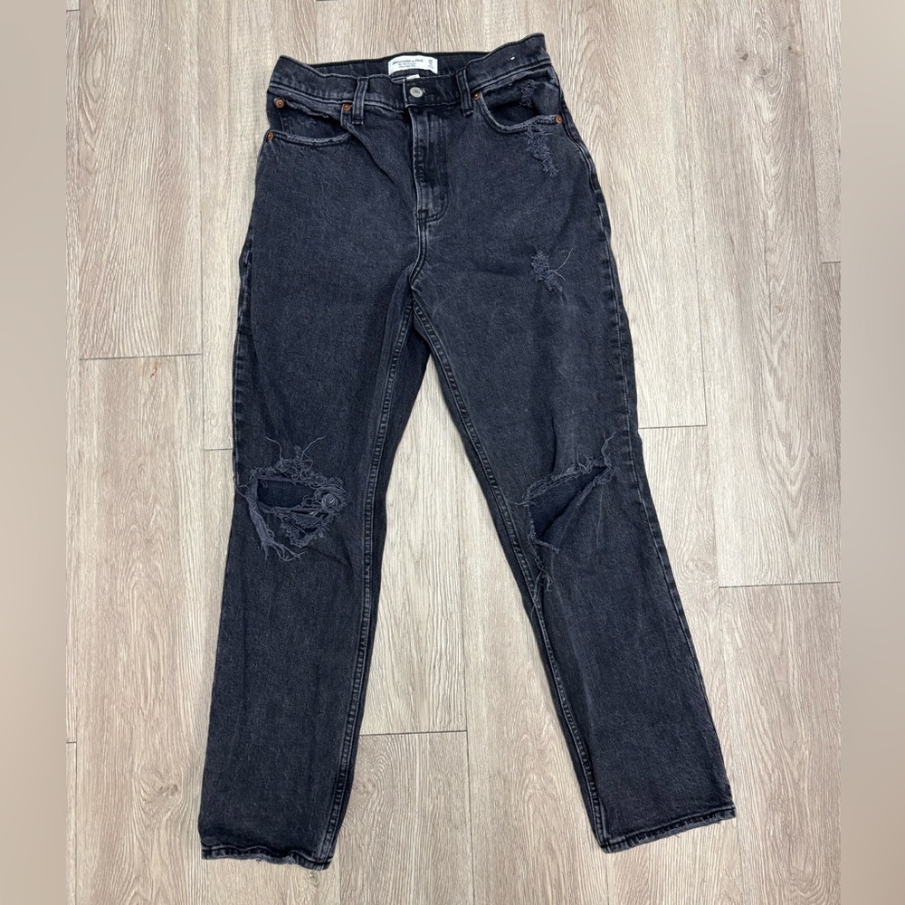 🖤 Abercrombie Curve Love 90s Ultra High Rise Straight Jean - Black